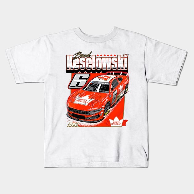 Brad Keselowski Kings Hawaiian Kids T-Shirt by stevenmsparks